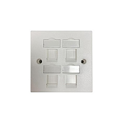 Tripp Lite Uk Wall Plate 4-port Unloaded White (N042UW04S)