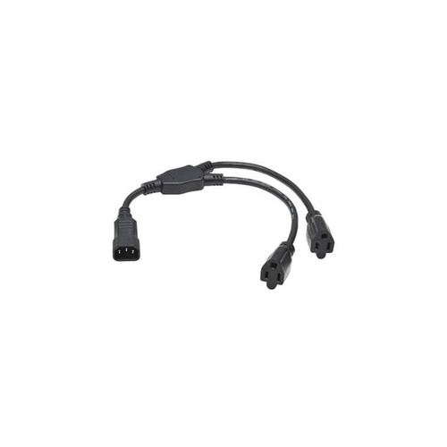 Tripp Lite Power Cord Y Splitter C14 - 2x5-15r 18in (P002-18N-2R)