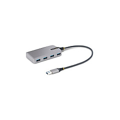 StarTech 4-port Usb Hub, Usb 3.0 5gbps, Bus Powered Usb-a To 4xa Hub W/optional Aux Power Input, Portable Desktop/laptop Expansion, 1ft/30cm Attached Cable (5G4AB-USB-A-HUB)