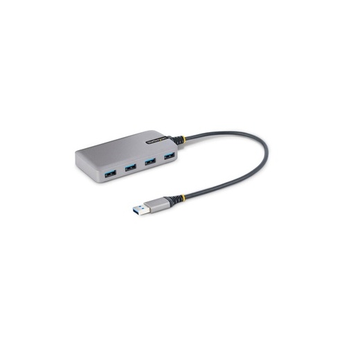 StarTech 4-port Usb Hub, Usb 3.0 5gbps, Bus Powered Usb-a To 4xa Hub W/optional Aux Power Input, Portable Desktop/laptop Expansion, 1ft/30cm Attached Cable (5G4AB-USB-A-HUB)
