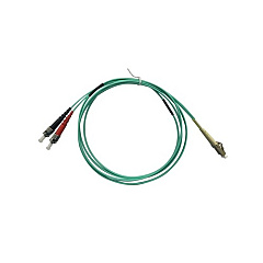 Monoprice Om4 Fiber Optic Cable - Lc/st, Ul, 50/125 Type, Multi-mode, 10gb, Ofnr, Aqua, 1m, Corning (41707)
