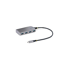 StarTech 4-port Usb-c Hub - 5gbps - Bus Powered - Usb C To 4x Usb-a Hub W/ Optional Auxiliary Power Input - Portable Desktop/laptop Usb Hub - 1ft (30cm) Cable (5G4AB-USB-C-HUB)