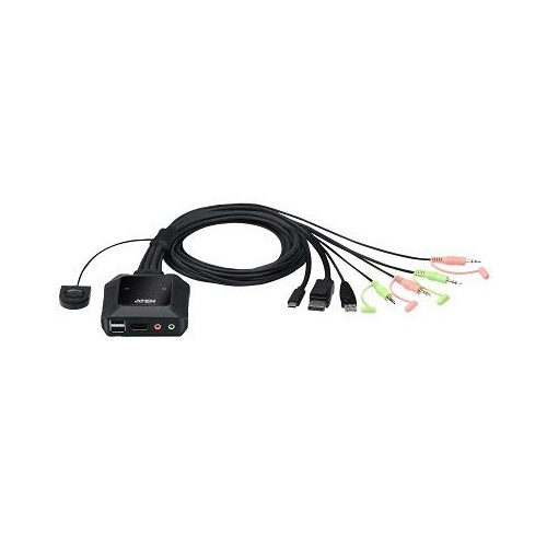 Aten 2-port Usb-c Displayport Hybrid Cable Kvm (CS52DP)
