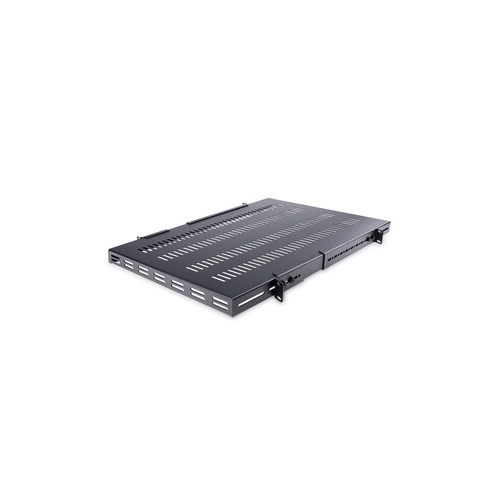 StarTech 1u Adjustable Mounting Depth Vented Rack Mount Shelf - Heavy Duty Fixed Server Rack Cabinet Shelf - 330lbs / 150kg (ADJSHELFHDV2)