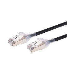 Monoprice Slimrun Cat6a Ethernet Patch Cable - Snagless_ Double Shielded_ Component Level_ Cm_ 30awg_ 3ft_ Black (42968)