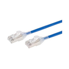 Monoprice Slimrun Cat6a Ethernet Patch Cable - Snagless_ Double Shielded_ Component Level_ Cm_ 30awg_ 10ft_ Black (42980)