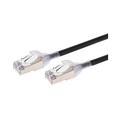 Monoprice Slimrun Cat6a Ethernet Patch Cable - Snagless_ Double Shielded_ Component Level_ Cm_ 30awg_ 15ft_ Black (42984)