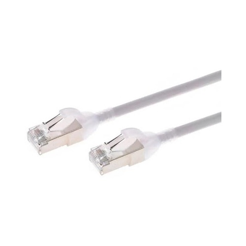 Monoprice Slimrun Cat6a Ethernet Patch Cable - Snagless_ Double Shielded_ Component Level_ Cm_ 30awg_ 25ft_ Gray (42990)