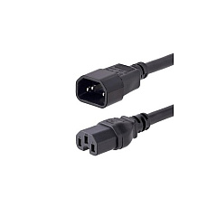 StarTech 10ft (3m) Heavy Duty Extension Cord, C14 To C15 Extension Cord, 15a 125v, 14awg, Heavy Gauge Power Extension Cable, Heavy Duty Ac Power Cord (H141510FPOWER)