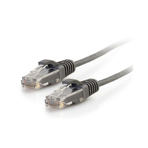 C2G 12ft Cat6a Gray Slim Ethernet (C2G30121)