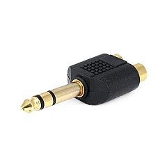 Monoprice 1/4in (6.35mm) Trs Stereo Plug To 2x Rca Jack Splitter Adapter, Gold Plated (7193)