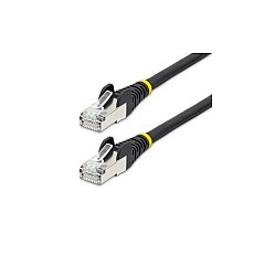 StarTech 15ft Ethernet Cable - Black - Low Smoke Zero Halogen (lszh) - 10gbe 500mhz 100w Poe Snagless Rj-45 W/strain Reliefs S/ftp Network Cord (NLBK-15F-CAT6A-PATCH)