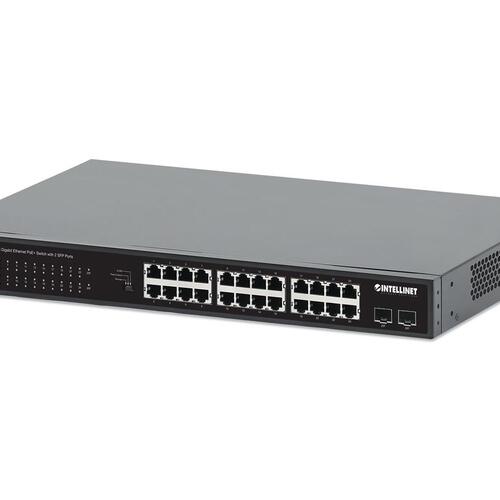 Intellinet 24-port Gigabit Ethernet Poe+ Switch With 2 Sfp Ports (561891)