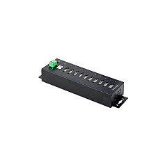 StarTech 10-port Industrial Usb 2.0 Hub, Rugged Usb Hub W/esd Level 4 Protection, Din/wall/desk Mountable Usb-a Hub, Usb Port Expander W/locking Ports (USB210AIND-USB-A-HUB)