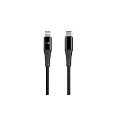 Monoprice Nylon Braided Usb-c To Lightning Cable - 3 Feet - Black ( Mfi Certified ) Flexible_ Durable_ Fast Charging_ Compatible With Apple Iphone 13 (38390)