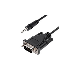 StarTech 3ft (1m) Db9 To 3.5mm Serial Cable For Serial Device Configuration, Db9 Male To 3.5mm Cable Used For Calibrating Projectors, Digital Signage, And Tvs (9M351MRS232CAB)