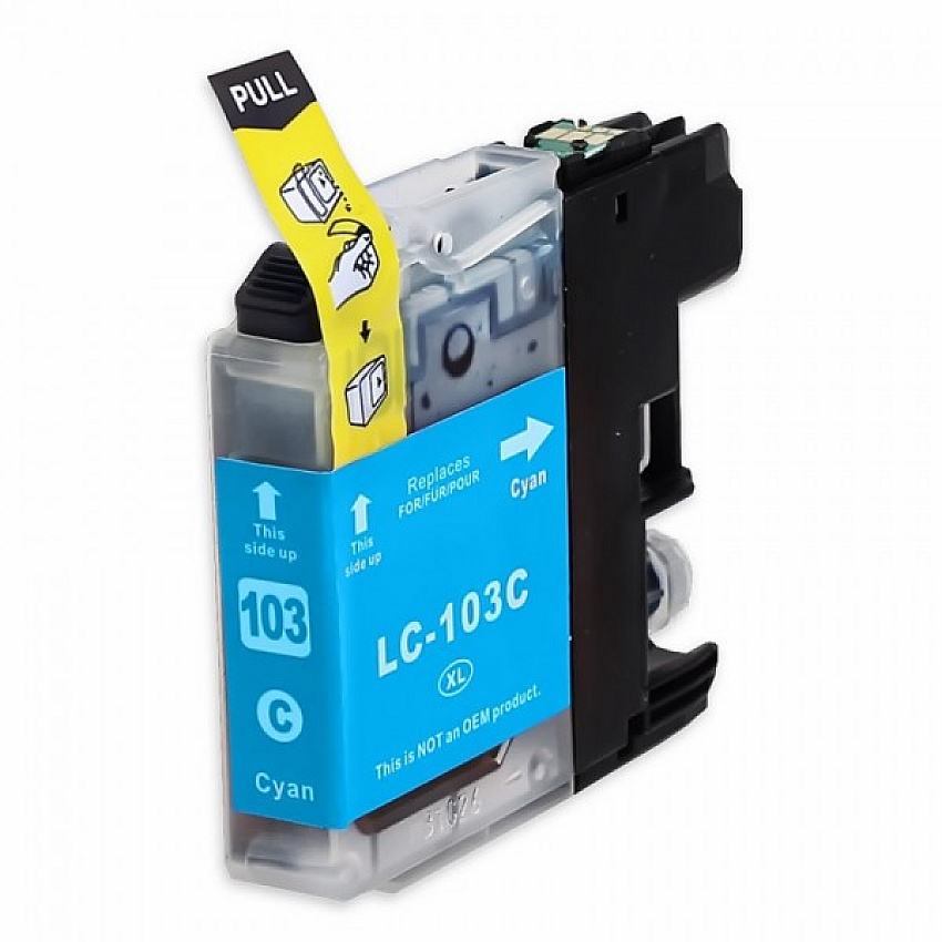 Compatible Brother LC103C Cyan Ink Cartridge | BlueDogInk.com