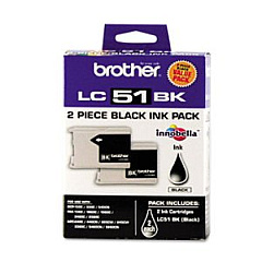 Brother LC512PKS Black Ink Cartridge Twin Pack