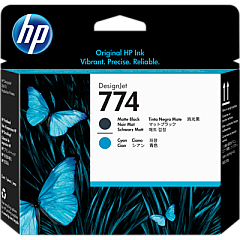 HP P2W01A Matte Black and Cyan Printhead