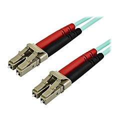 StarTech 7m OM3 LC to LC Multimode Duplex Fiber Optic Patch Cable - Aqua - 50/125 - LSZH Fiber Optic Cable - 10Gb (A50FBLCLC7)