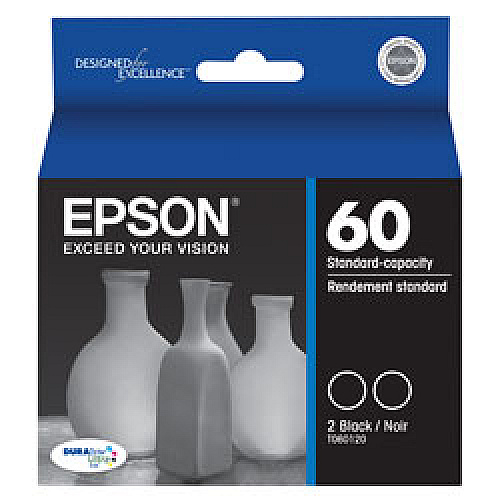 Epson T060120-D2 Dual Pack Black Ink Cartridges