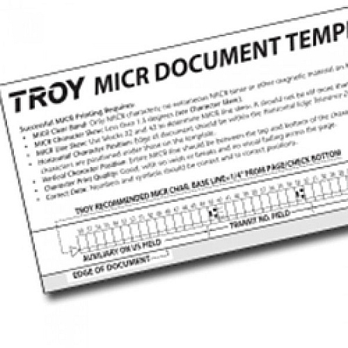 TROY 54-17373-001 MICR Document Template
