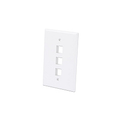 Intellinet 3-outlet Oversized Keystone Wall Plate (772532)