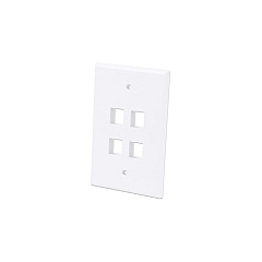 Intellinet 4-outlet Oversized Keystone Wall Plate (772549)