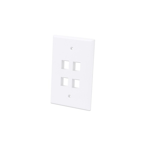 Intellinet 4-outlet Oversized Keystone Wall Plate (772549)