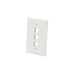 Intellinet 3-outlet Oversized Keystone Wall Plate (772587)