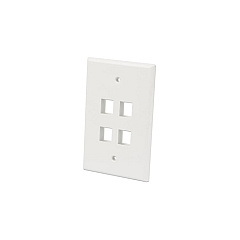 Intellinet 4-outlet Oversized Keystone Wall Plate (772594)