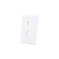 Intellinet 2-outlet Keystone Wall Plate (772426)