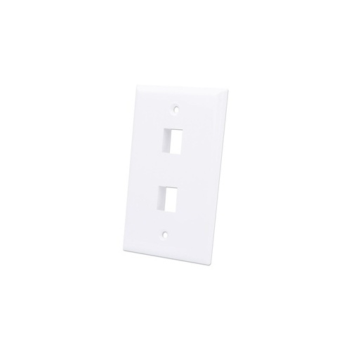 Intellinet 2-outlet Keystone Wall Plate (772426)