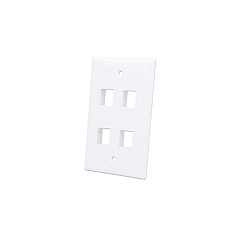 Intellinet 4-outlet Keystone Wall Plate (772440)