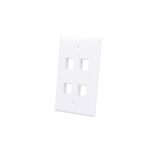 Intellinet 4-outlet Keystone Wall Plate (772440)