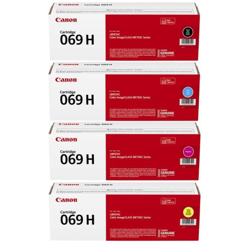 プリンター・複合機 Canon 069 H Laser Cartridge Canon 069H High Yield Toner Cartridge 4-Pack | BlueDogInk.com