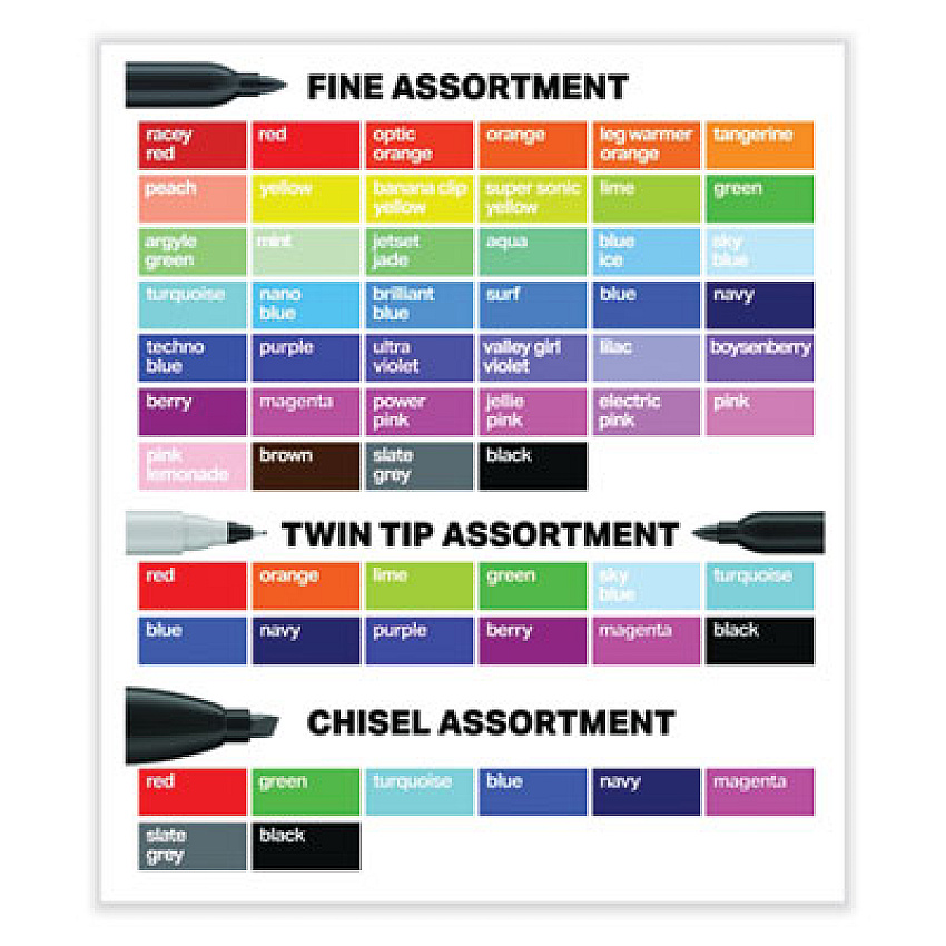 Sharpie Permanent Markers Ultimate Collection Value Pack, Assorted Tip ...