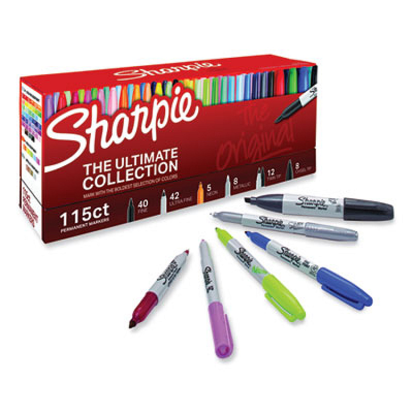 Sharpie Permanent Markers Ultimate Collection Value Pack, Assorted Tip ...