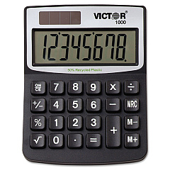 Victor 1000 Minidesk Calculator, 8-Digit LCD