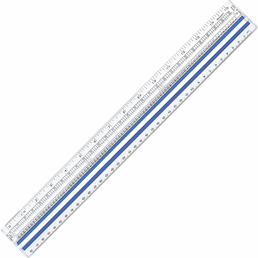 Westcott Magnifying Computer Printout Rulers 15" Length x 1" Width - 1/16 Graduations - Imperial, Metric Measuring System - Acrylic - Clear - 1 Each (40711)