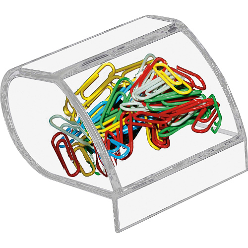 Kantek Paper Clip Holder 3.5" Height x 3" Width x 2.8" Depth - Acrylic - Clear - 1 Each (AD40)