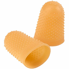 ACCO Rubber Finger Tips #14 with 0.88" Diameter - Extra Large Size - Rubber - Amber - 12 / Box (54014)