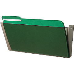 Deflecto EZ Link Stackable DocuPocket 1 Compartment(s) - 7" Height x 16.25" Width x 4" Depth - Stackable - Smoke - 1 Each (74302)