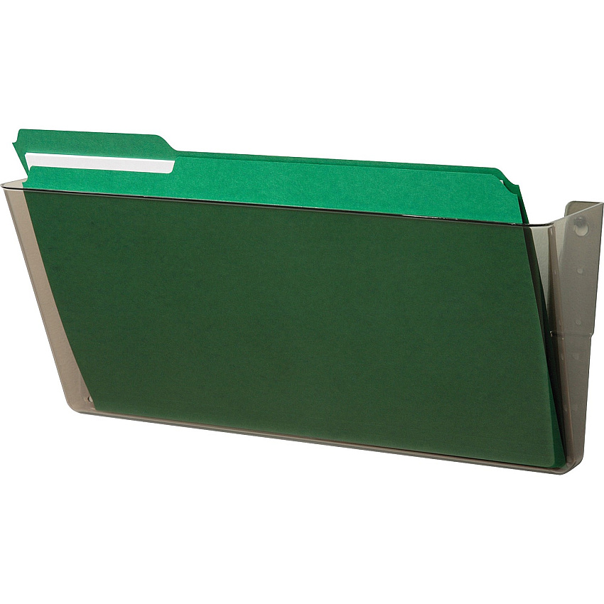 Deflecto EZ Link Stackable DocuPocket 1 Compartment(s) - 7" Height x 16.25" Width x 4" Depth - Stackable - Smoke - 1 Each (74302)