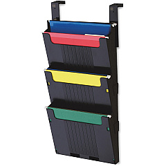 Deflecto Partition Pocket System 3 Pocket(s) - 25" Height x 12.62" Width x 3.87" Depth - Black - 3 / Set (OPS104)