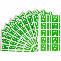 Smead AlphaZ ACCS Color-Coded Labels Z - x 1" Width x 1 5/8" Length - Light Green - Laminated - 10 / Sheet - 100 / Pack (67196)