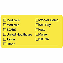 Tabbies Medical Office Insurance Check Labels 1 3/4" Width x 3 1/4" Length - Yellow - 250 / Roll (02940) Tabbies Medical Office Insurance Check Labels 1 3/4" Width x 3 1/4" Length - Yellow - 250 / Roll (02940)