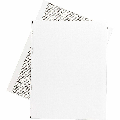 Tabbies Transcription Label Printer Sheets 8 1/2" Width x 11" Length - Laser - White - 1000 / Box (59534)
