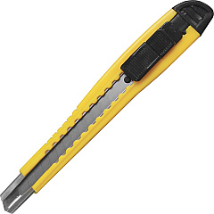 Sparco Fast-Point Snap-Off Blade Knife 5.75" Blade Length - Pocket Clip, Locking Blade - Yellow - 1 Each (01470)