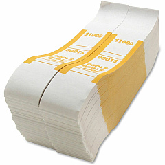 Sparco White Kraft ABA Bill Straps 1000 Wrap(s) - Total $1,000 in $10 Denomination - Kraft - Yellow - 1000 / Pack (BS1000WK) Sparco White Kraft ABA Bill Straps 1000 Wrap(s) - Total $1,000 in $10 Denomination - Kraft - Yellow - 1000 / Pack (BS1000WK)